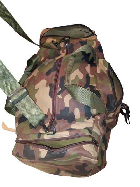 Camo duffle bag