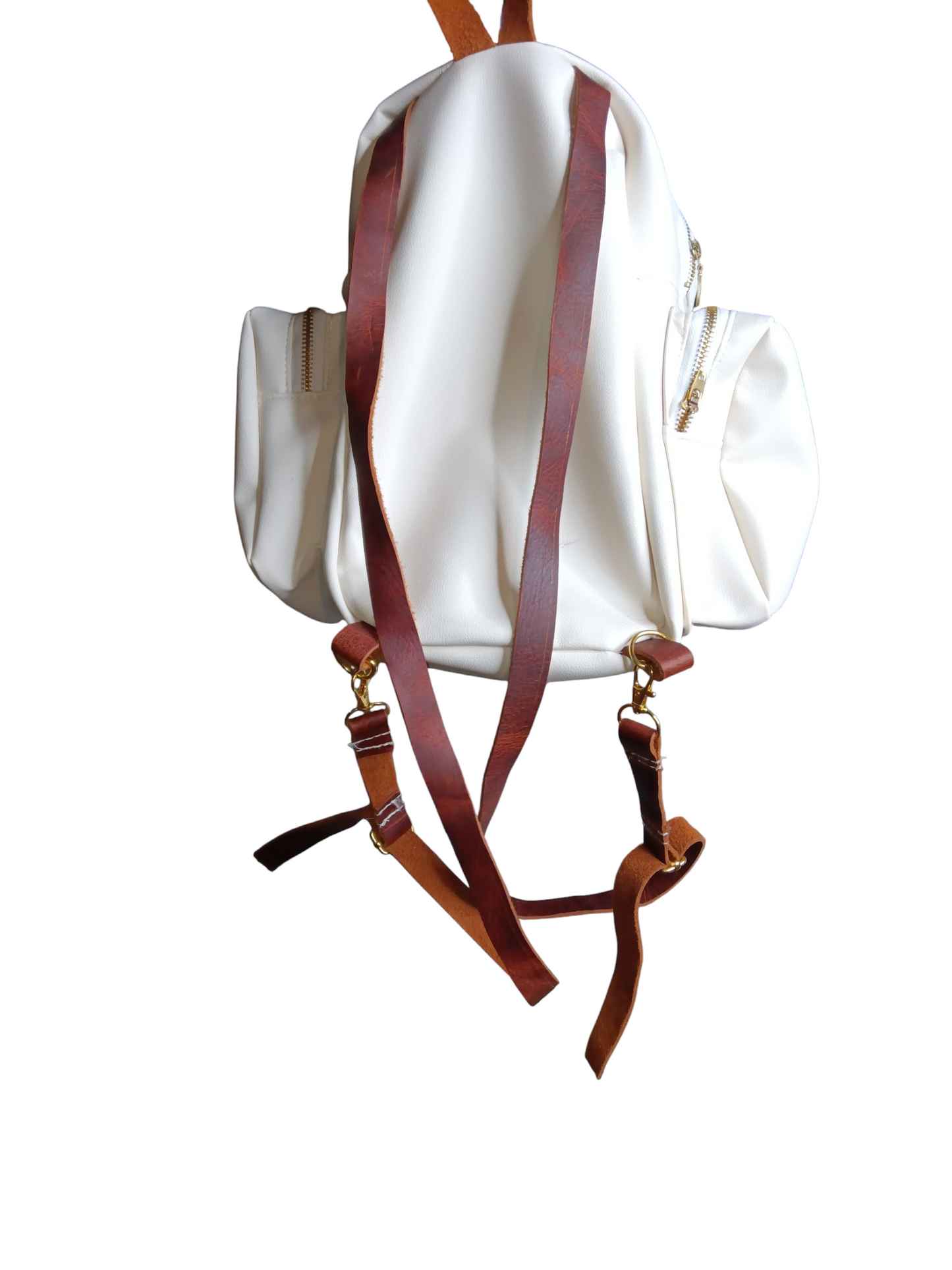 Cream backpacks/sling