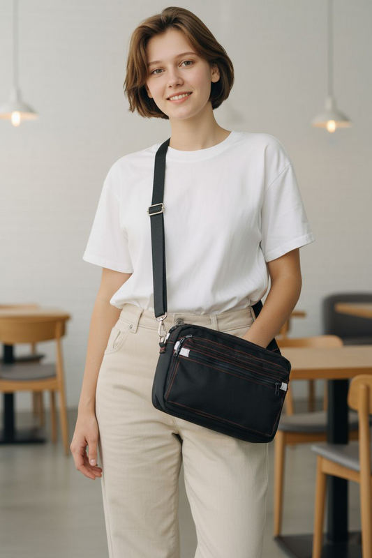 Black crossbody bag unisex