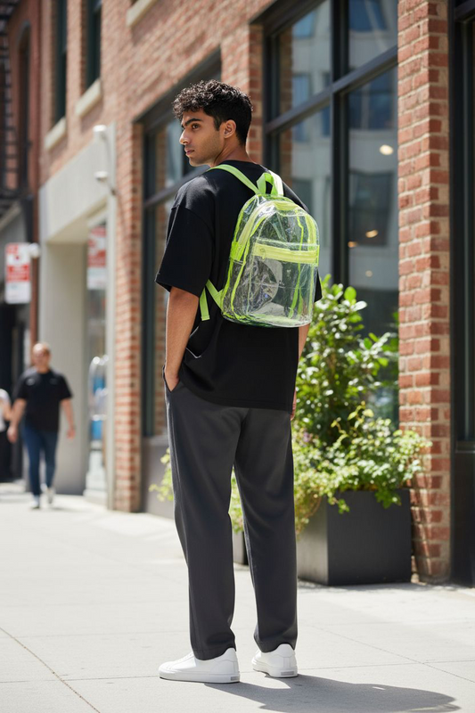 Event clear vinyl backpack