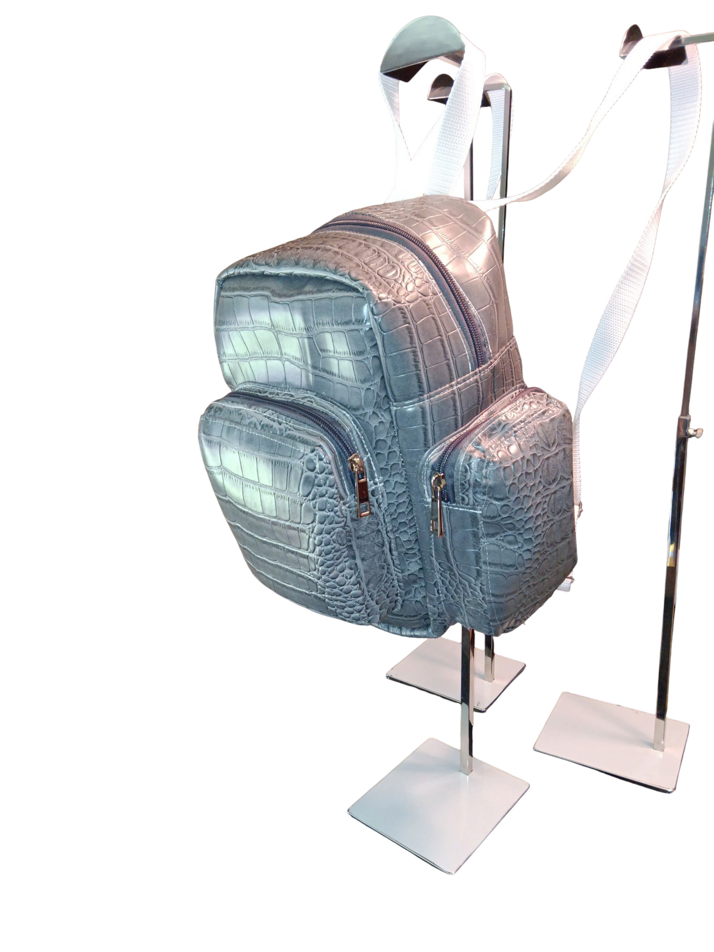 Small alligator embossed backpack