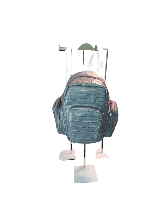 Small alligator embossed backpack